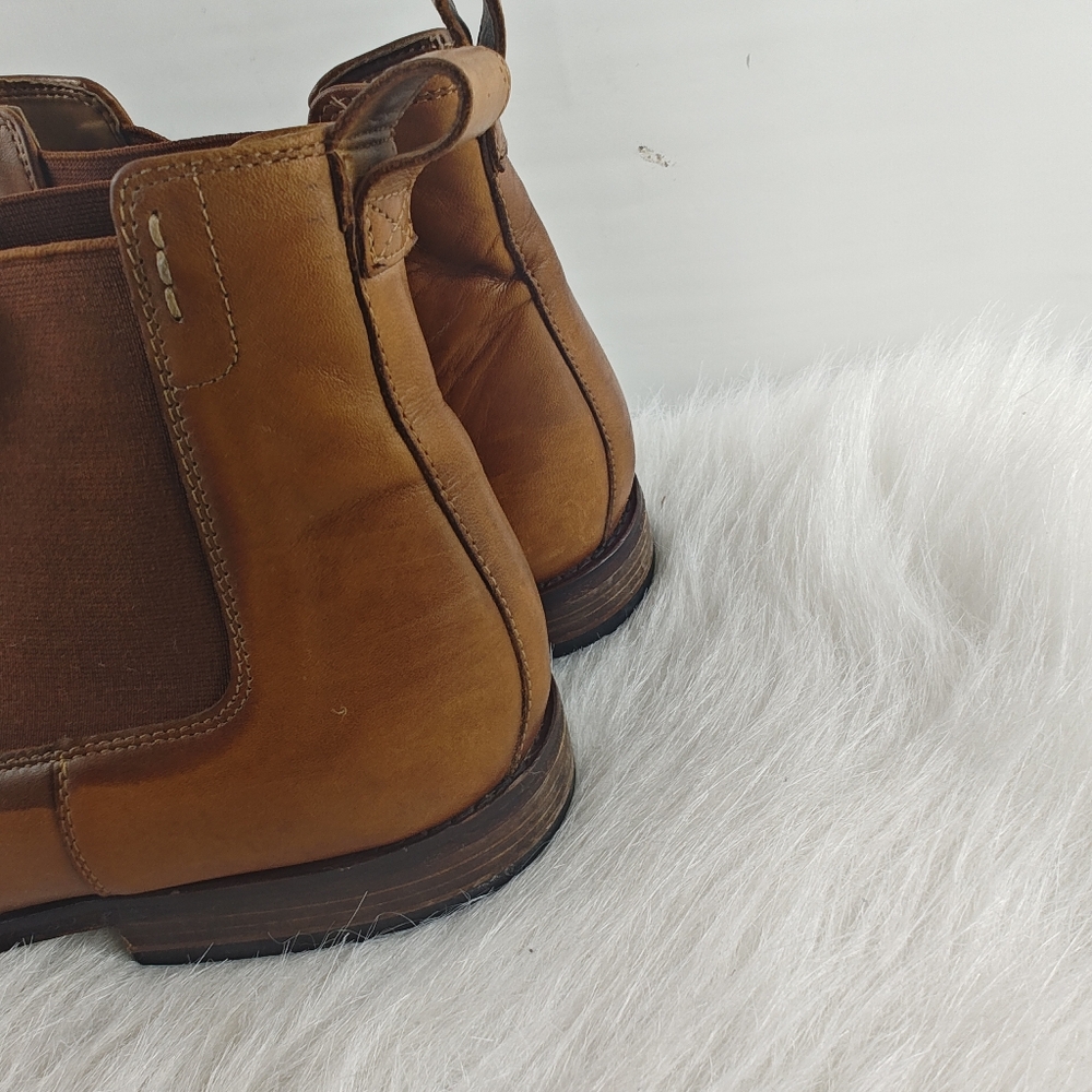 Bostonian Commonwealth Mens 13 Brown Leather Chelsea Boots Fashion Dress Shoes View 6